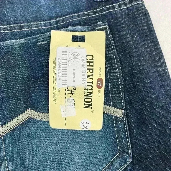 Chevignon Dark wash Mens Jean 36/33 new with tags with some factory fading - Picture 4 of 5